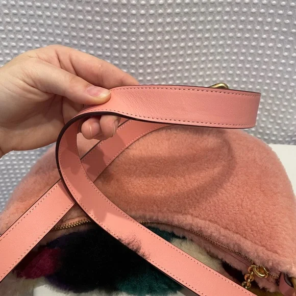 Like New Coach Pink Mira Shearling Crossbody Bag 🩷 - Picture 7 of 10